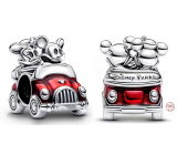 Charm Sterlingové stříbro 925 Disney Mickey & Minnie ma výletě, korálek na náramek cestování