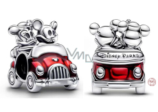 Charm Sterlingové stříbro 925 Disney Mickey & Minnie ma výletě, korálek na náramek cestování