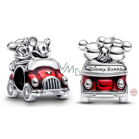 Charm Sterlingové stříbro 925 Disney Mickey & Minnie ma výletě, korálek na náramek cestování