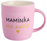 Albi Sametový hrnek - Nejbáječnější maminka na světě světle růžový 330 ml