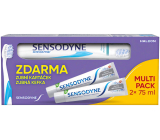 Sensodyne Extra Whitening zubní pasta 2 x 75 ml + zubní kartáček 1 kus