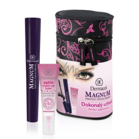 Dermacol Magnum Maximum volume řasenka 9 ml + Satin Make-Up Base 10 ml, kosmetická sada